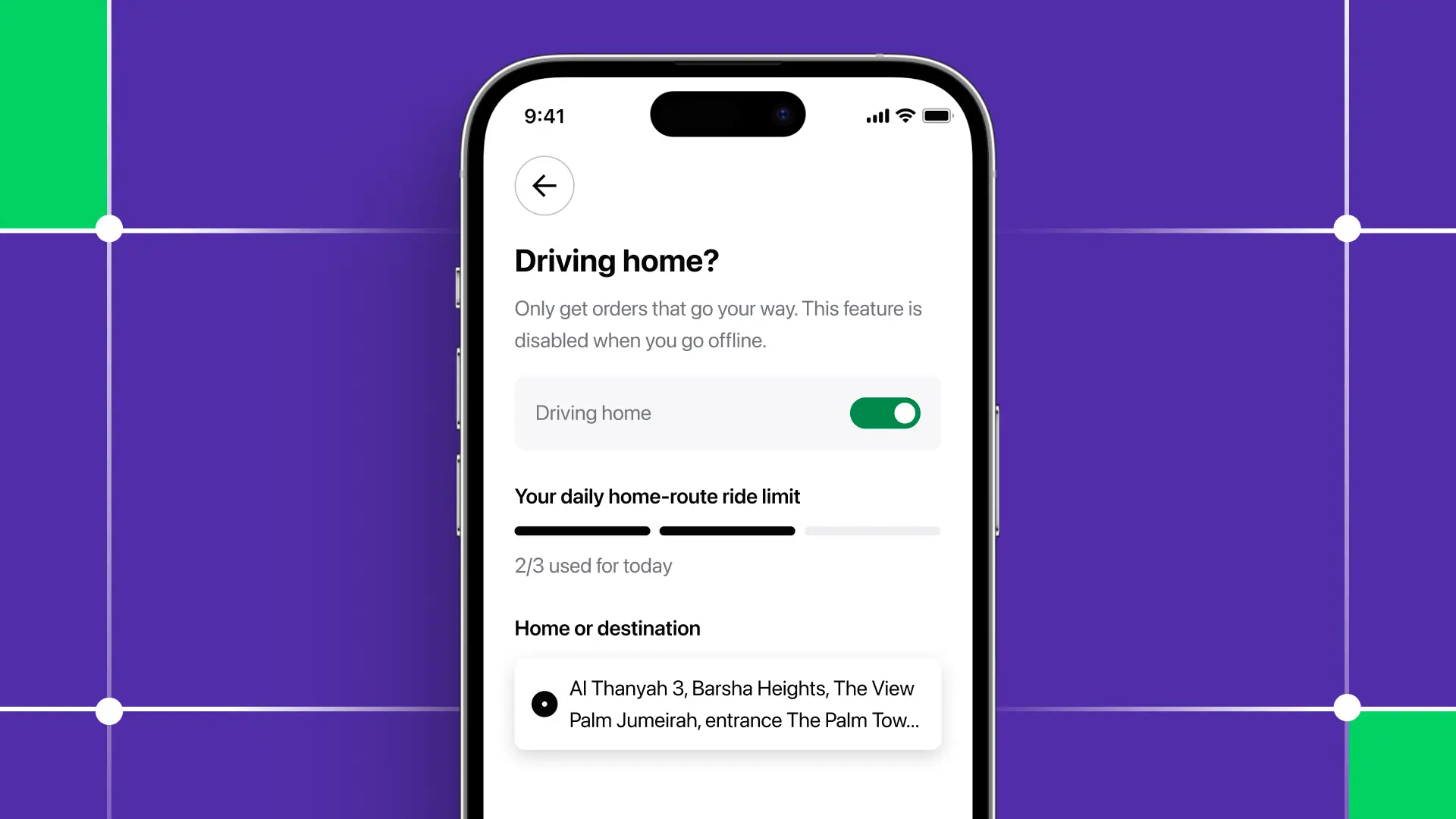 Here’s how the feature works for the drivers