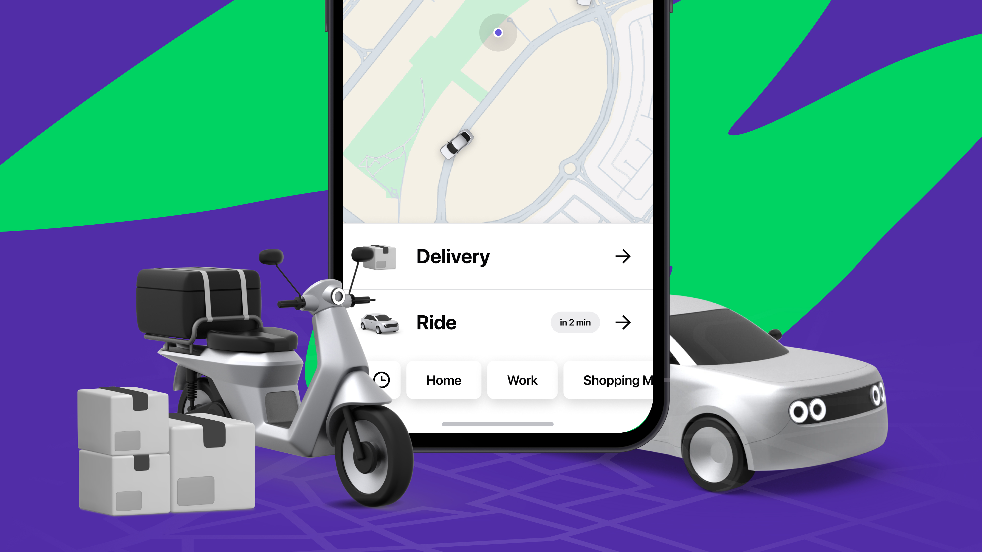 Onde's Customer app home screen