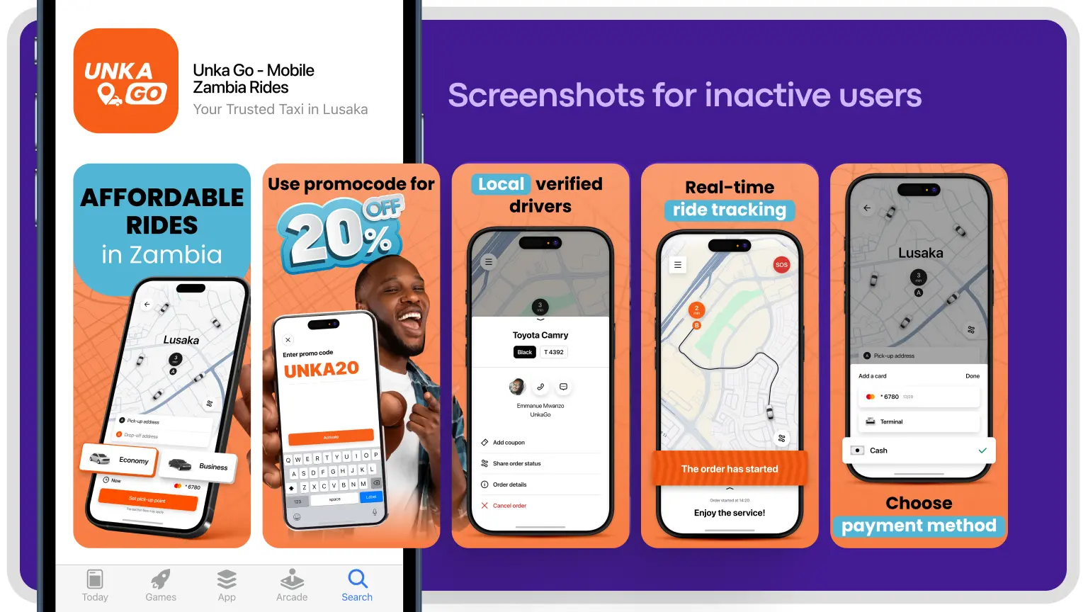 Screenshots for inactive users | UnkaGo Marketing Case | Onde.app