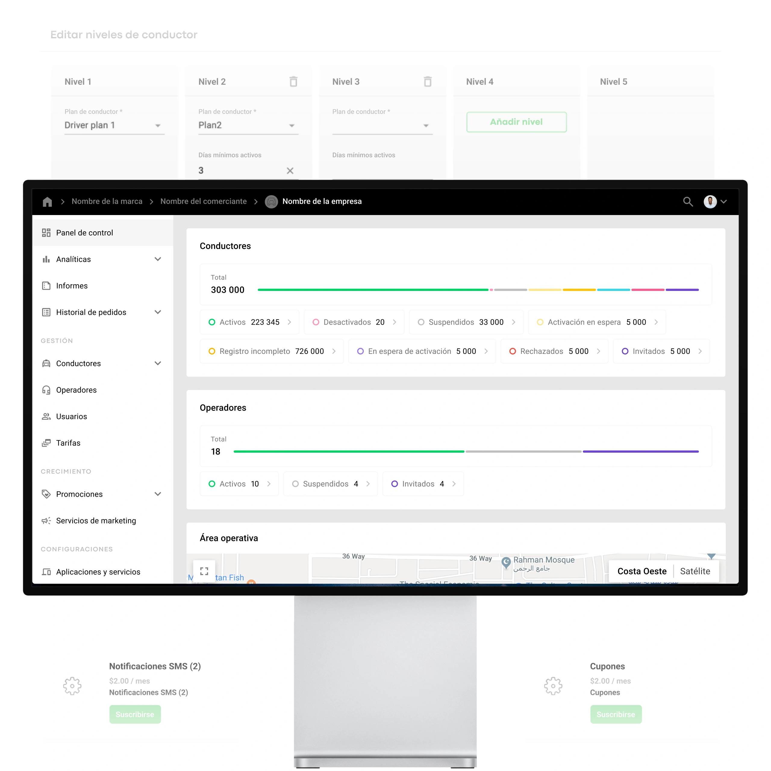 My Hub es una interfaz centralizada y fácil de usar diseñada para simplificar la coordinación de los conductores, la gestión de pedidos, los precios y las tareas administrativas.
