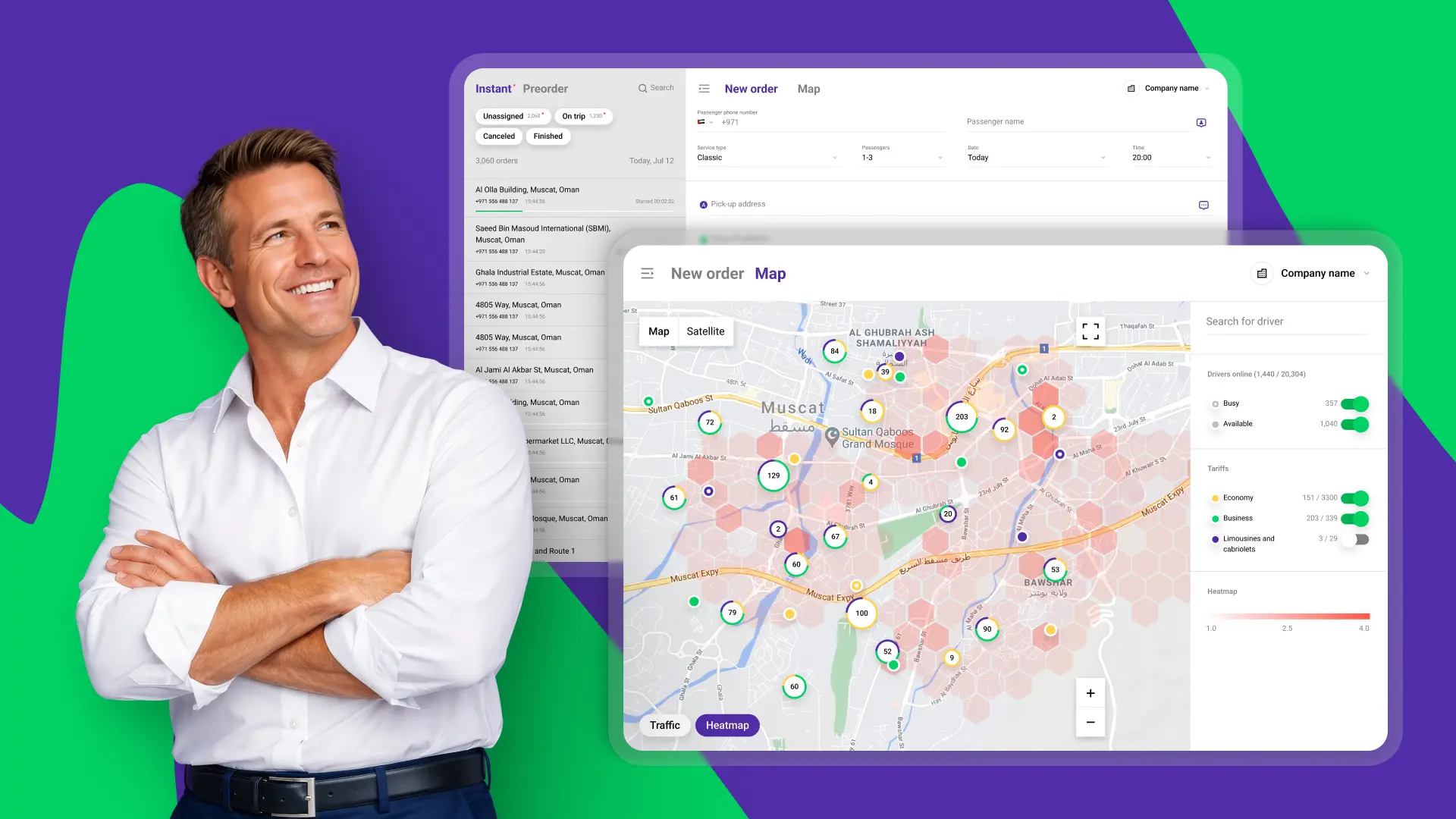 Onboarding flow for launching taxi booking apps—branding and setup steps