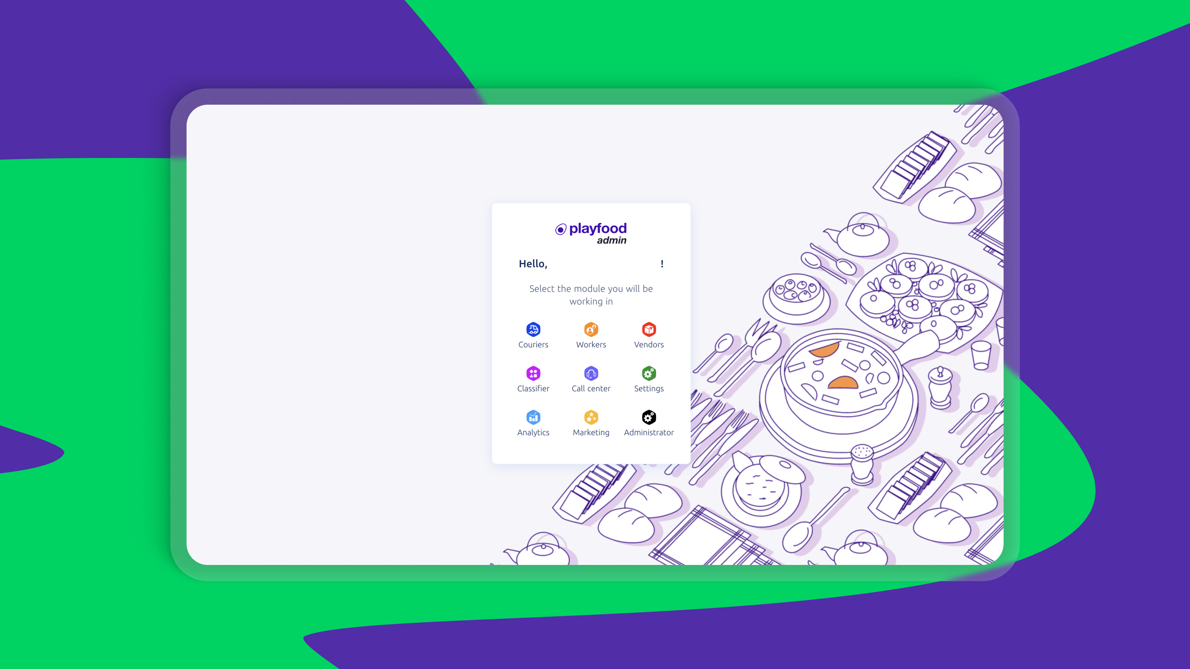 Playfood admin dashboard