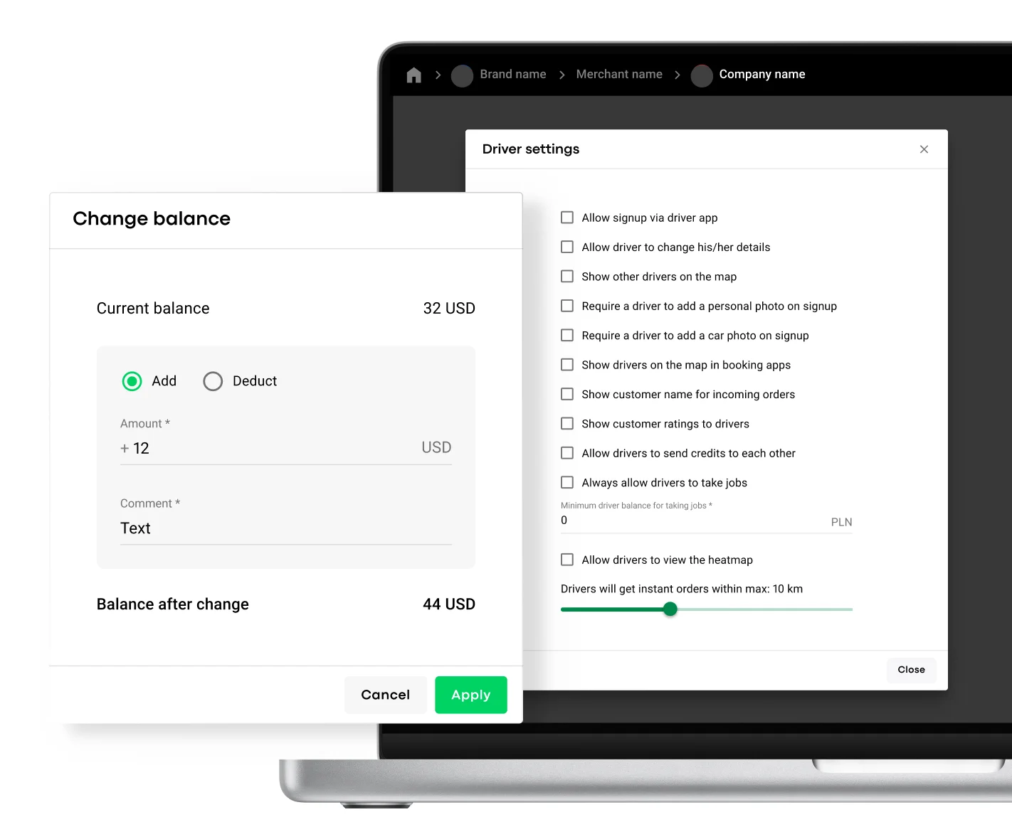 Customizable driver plans