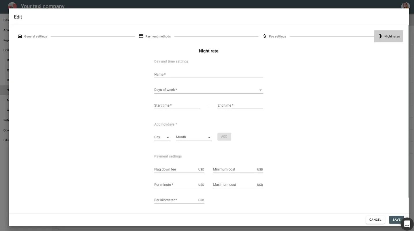 night rate company panel